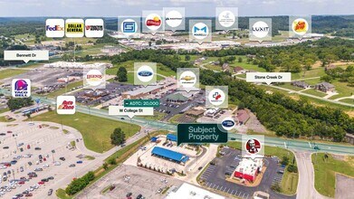 1641 W College St, Pulaski, TN - AERIAL map view