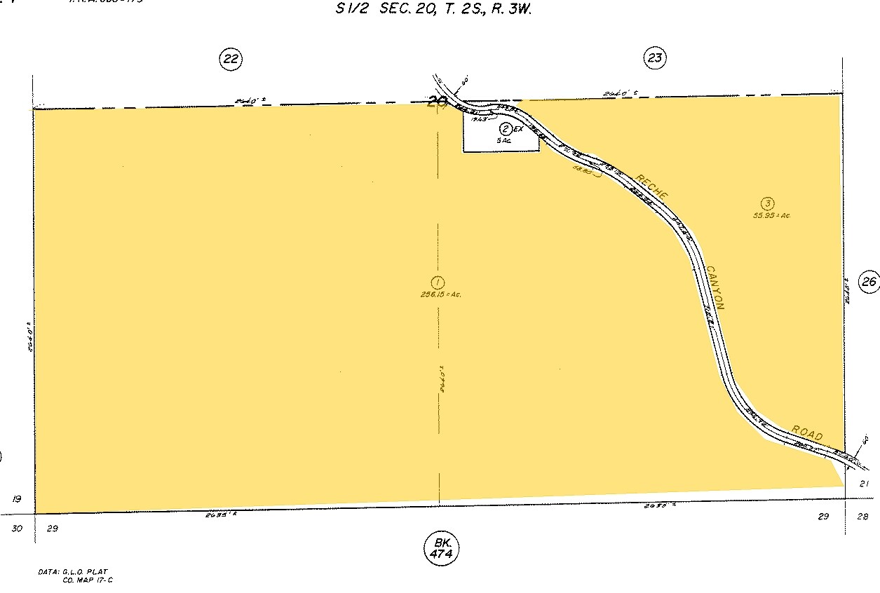 Reche Canyon Rd, Colton, CA for sale Plat Map- Image 1 of 1