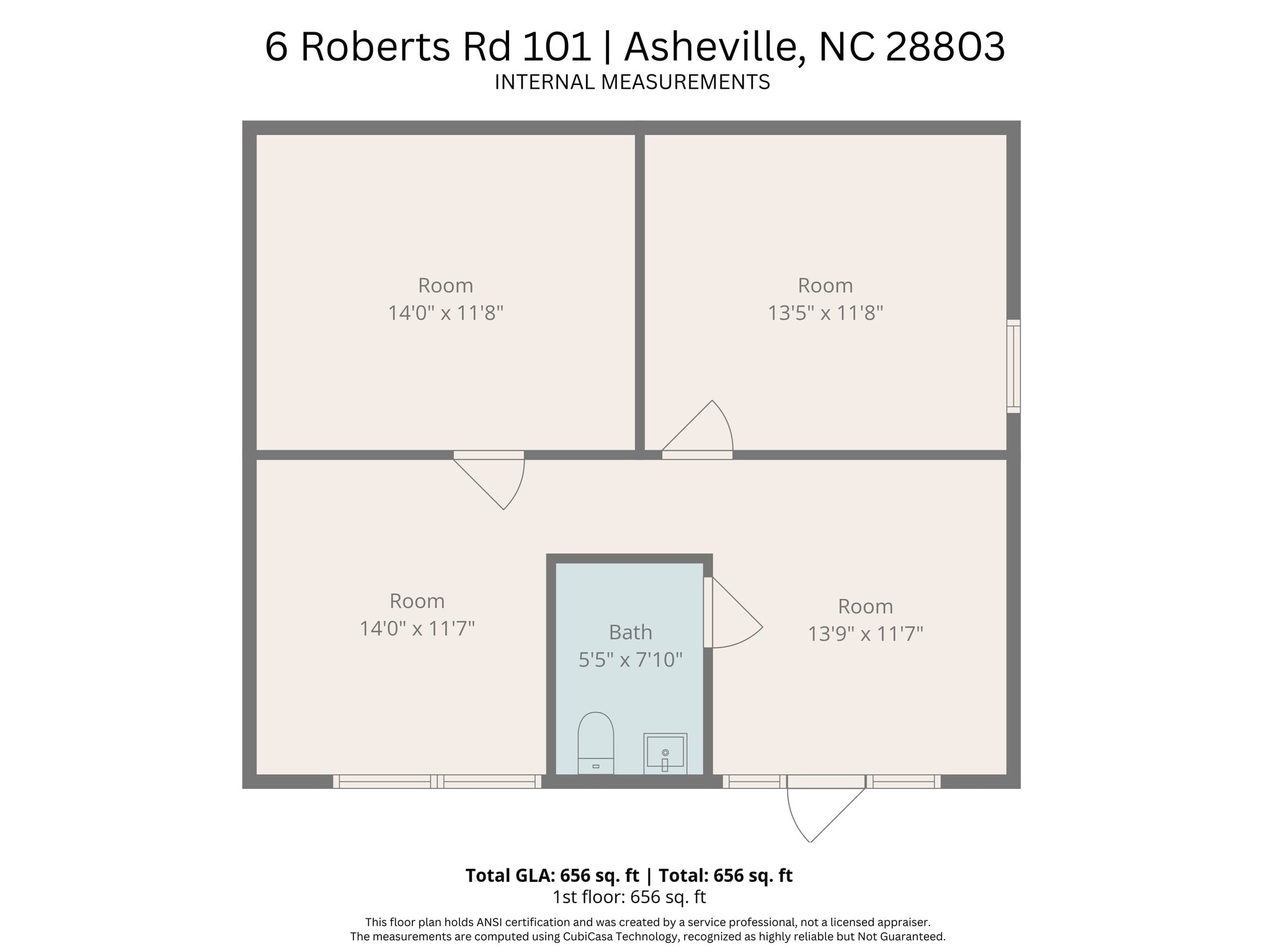 6 roberts Rd, Asheville, NC for lease Typical Floor Plan- Image 1 of 10