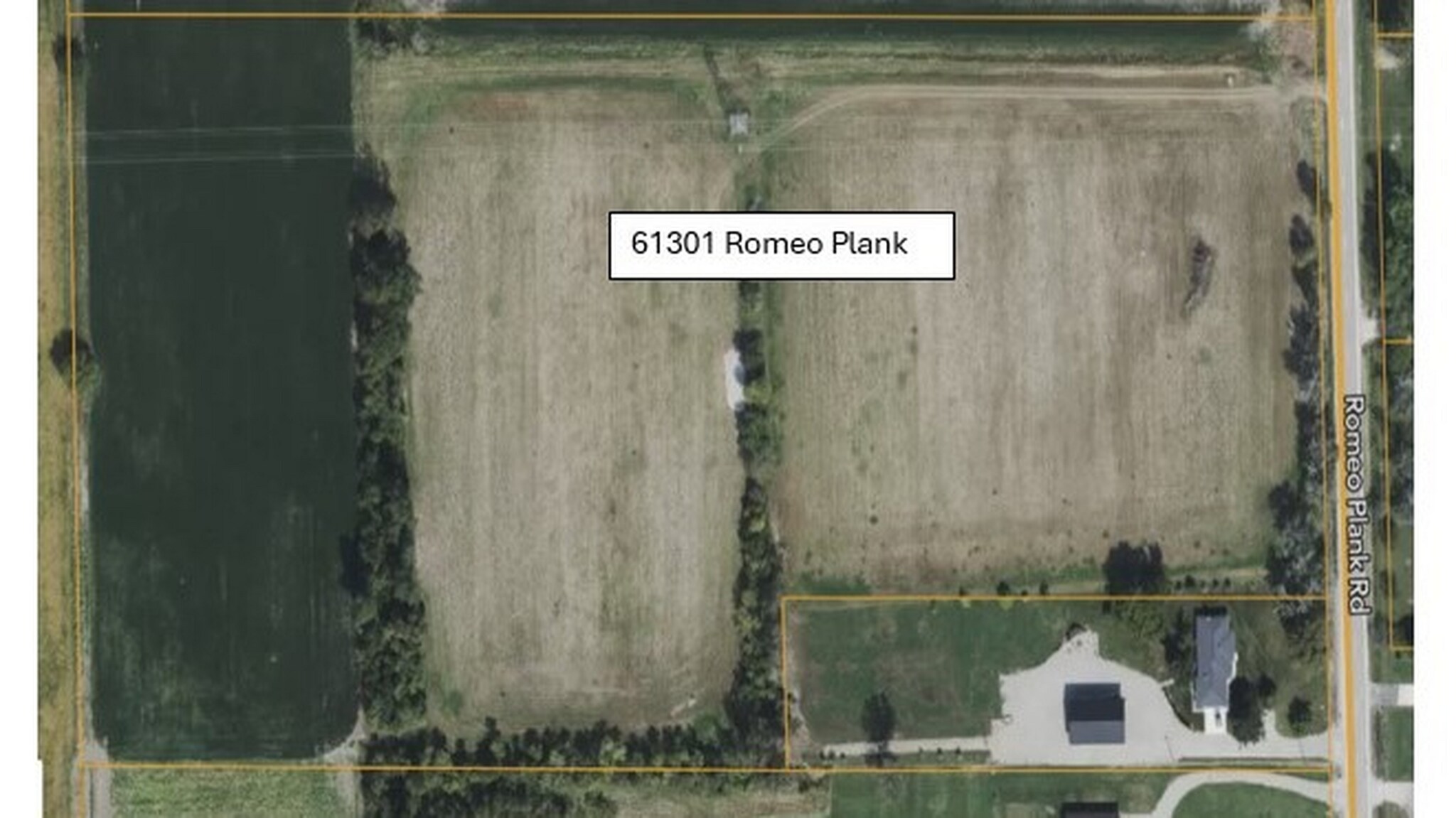 61301 Romeo Plank rd, Ray, MI for sale Aerial- Image 1 of 2