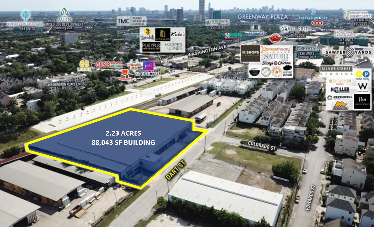 1615 Dart St, Houston, TX 77007 2.23 Acres / 88,043 SF Warehouse