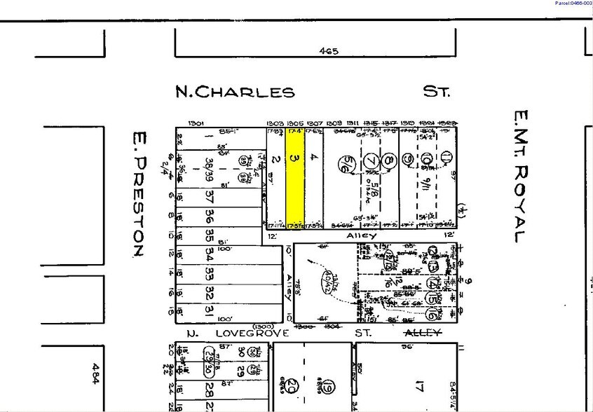 1305 N Charles St, Baltimore, MD for sale - Plat Map - Image 3 of 22