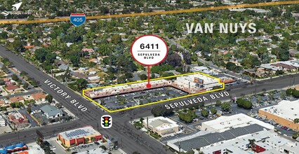 6411 Sepulveda Blvd, Van Nuys, CA - aerial  map view