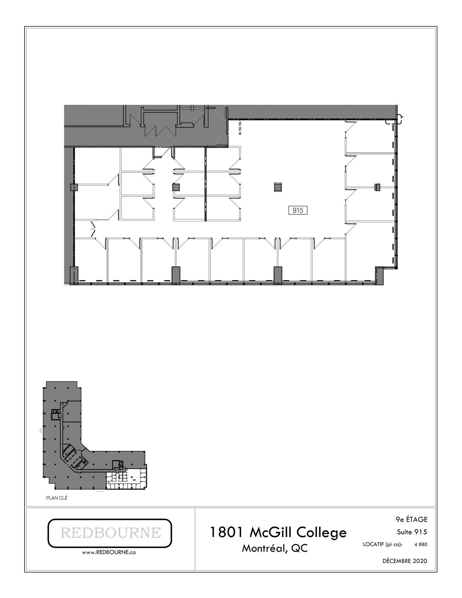 1801 Av McGill College, Montréal, QC for lease Floor Plan- Image 1 of 1