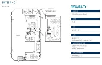 12760 Danielson Ct, Poway, CA for lease Floor Plan- Image 1 of 2