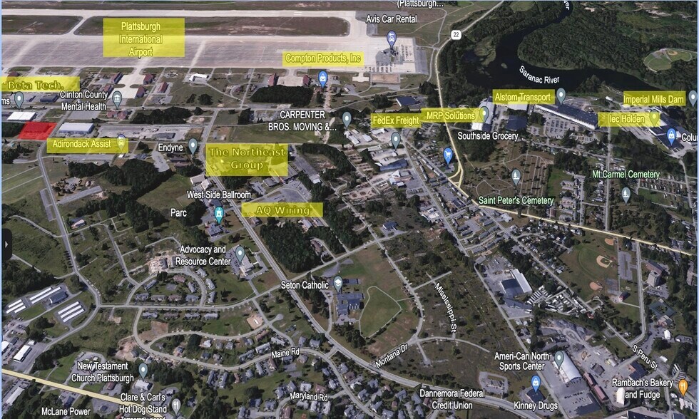 141 Idaho Ave, Plattsburgh, NY for lease - Aerial - Image 3 of 6