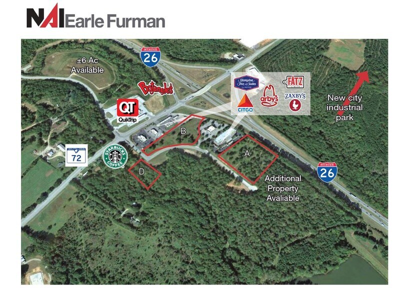 Highway 72, Clinton, SC for sale - Aerial - Image 1 of 2