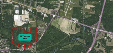 US Hwy 20, Michigan City, IN - AERIAL  map view