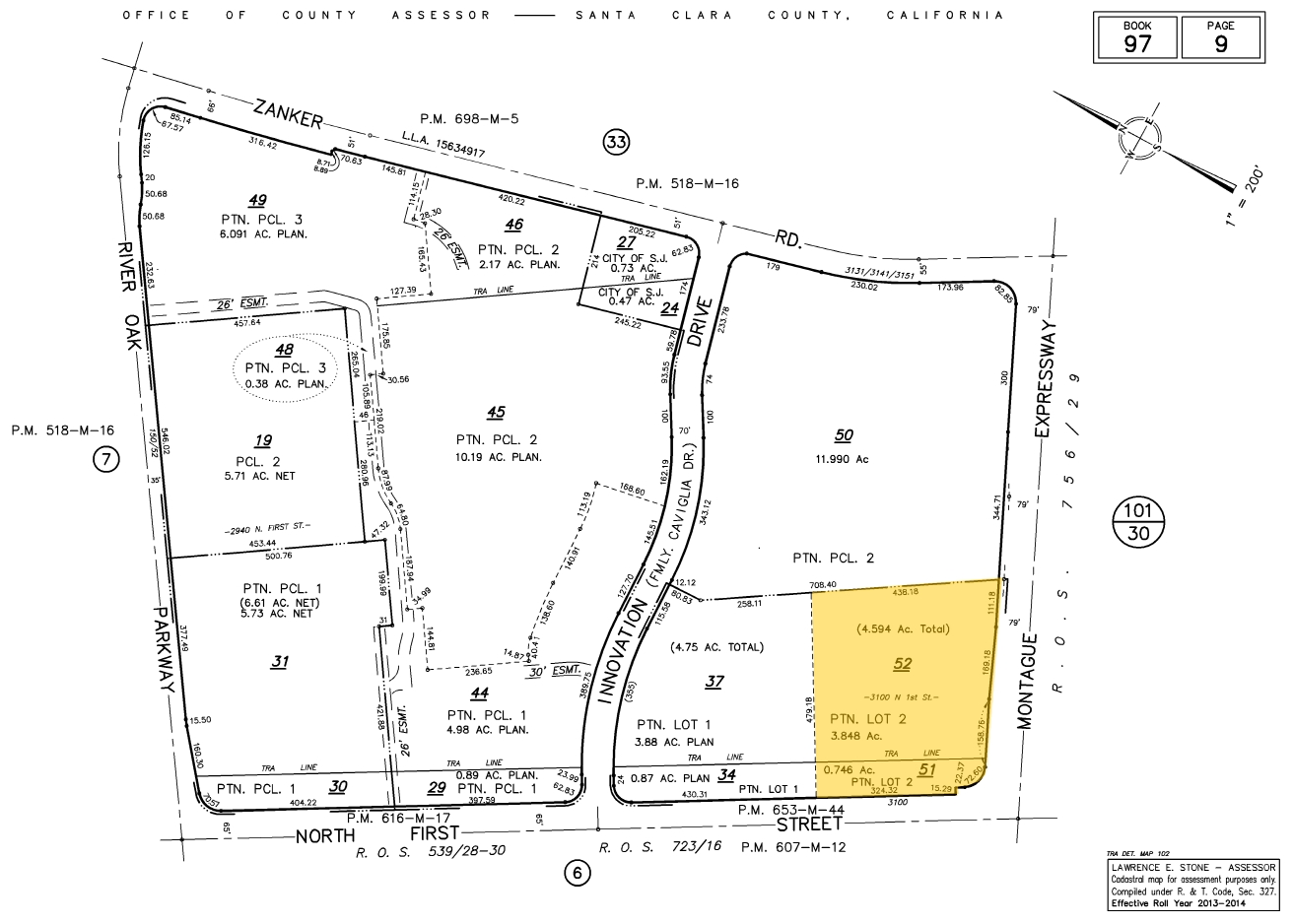 3100 N 1st St, San Jose, CA for sale Plat Map- Image 1 of 1