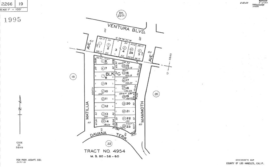 13750 Ventura Blvd, Sherman Oaks, CA for lease - Plat Map - Image 3 of 5