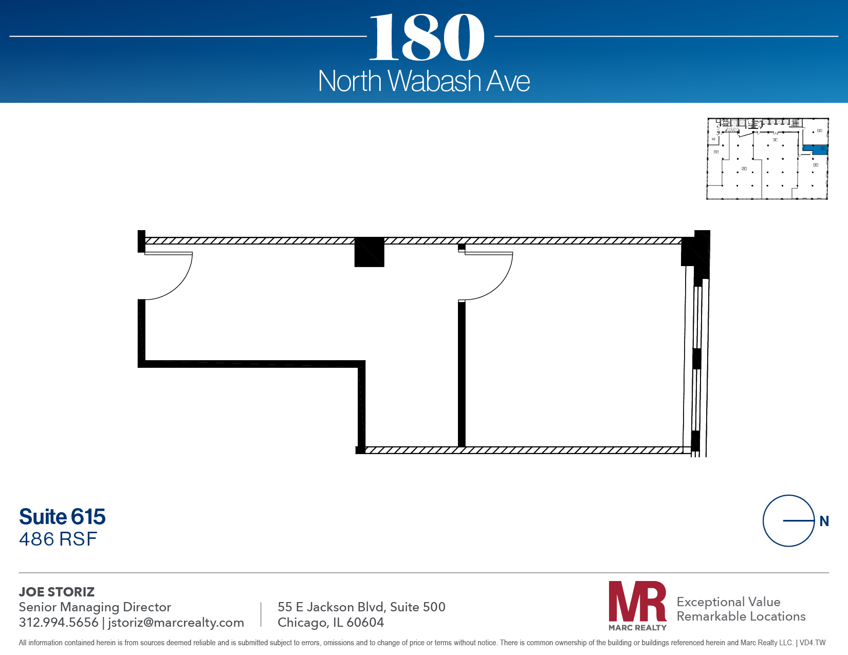 180 N Wabash Ave, Chicago, IL for lease Floor Plan- Image 1 of 3