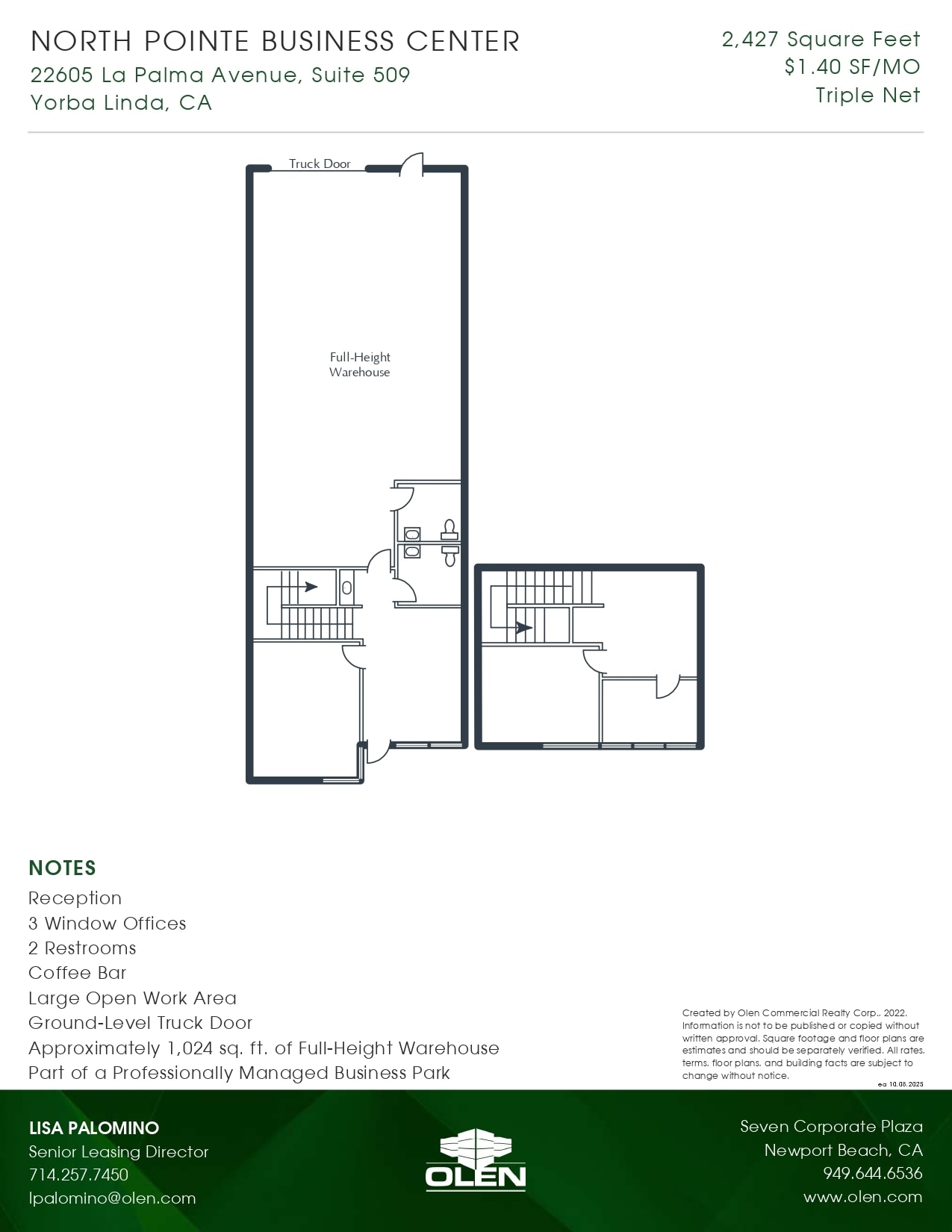 22605 La Palma Ave, Yorba Linda, CA for lease Floor Plan- Image 1 of 1