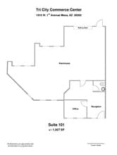 1815 W 1st Ave, Mesa, AZ for lease Floor Plan- Image 1 of 1
