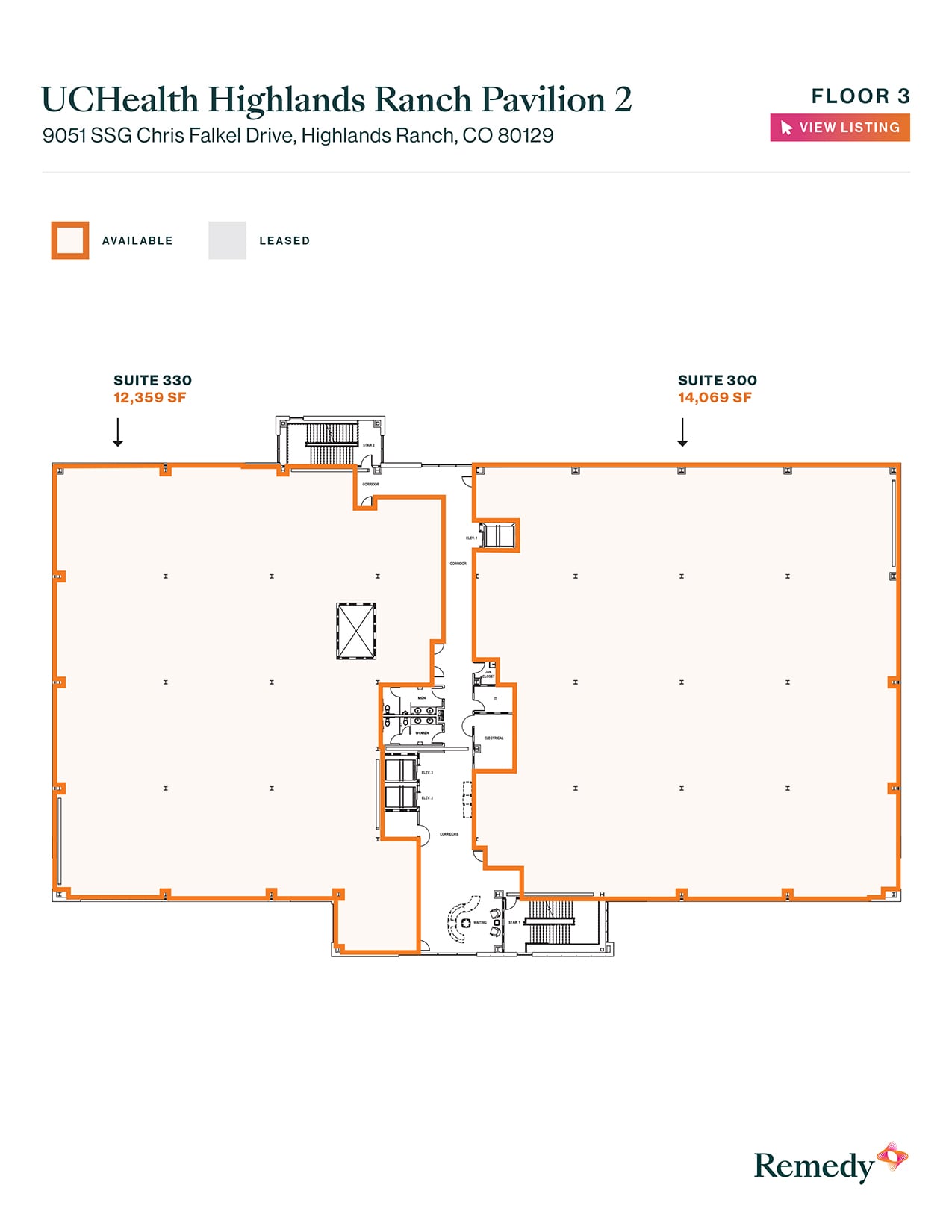 9051 SSG Chris Falkel Dr, Highlands Ranch, CO for lease Floor Plan- Image 1 of 1