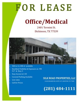 More details for 2401 Termini St, Dickinson, TX - Office, Office/Medical for Lease