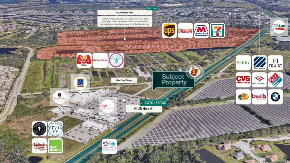 5576 N US Highway 41, Apollo Beach, FL for sale - Aerial - Image 2 of 2