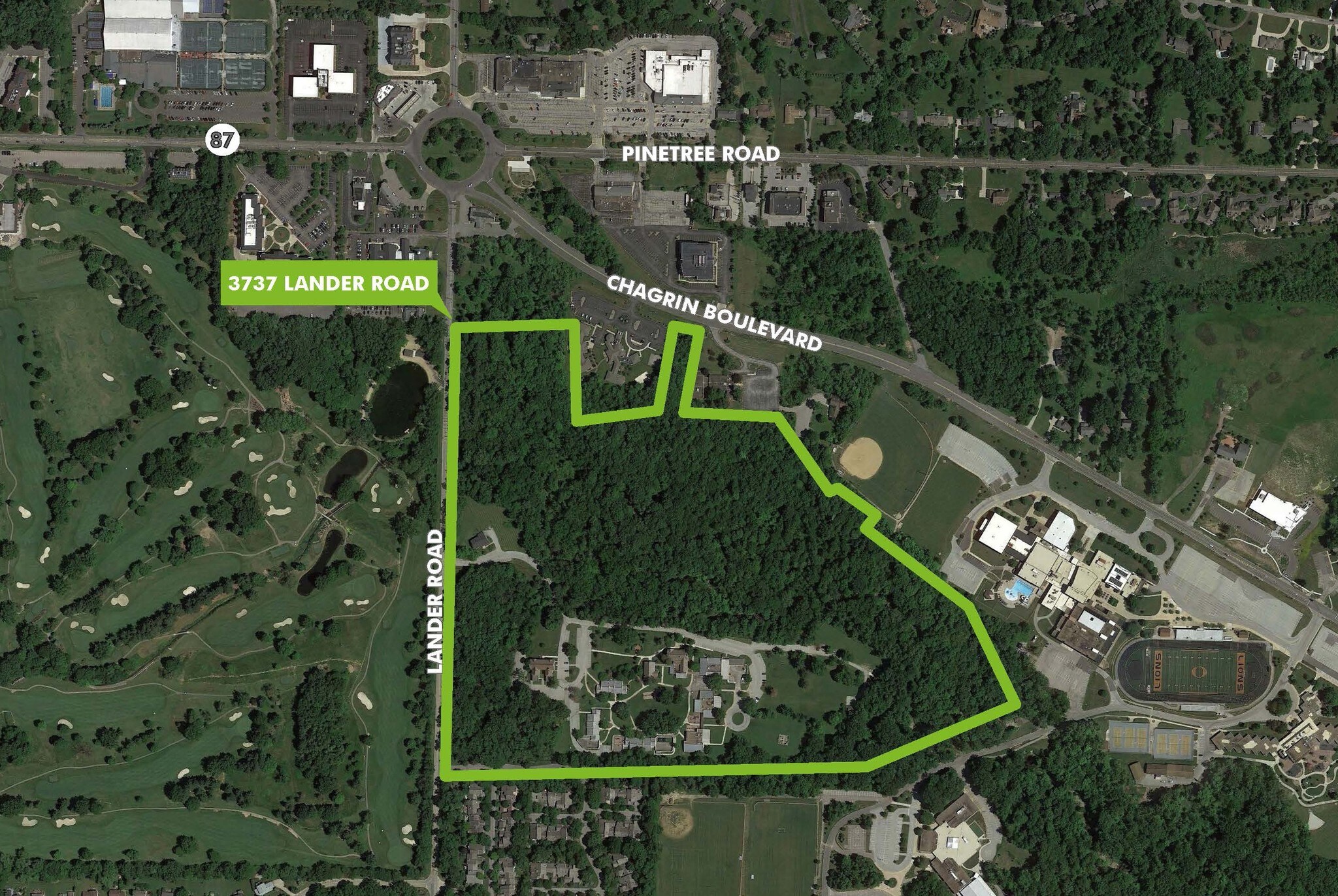 3737 Lander Rd, Pepper Pike, OH for sale Aerial- Image 1 of 1