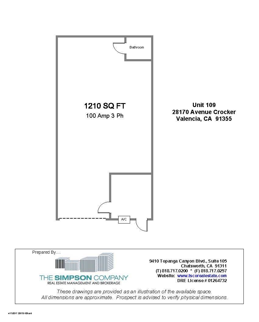 28170 Avenue Crocker, Valencia, CA for lease Floor Plan- Image 1 of 1