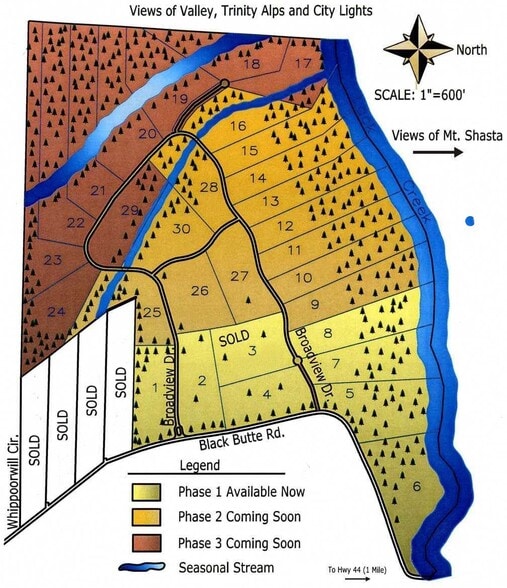 Broadview Dr. and Black Butte rd., Shingletown, CA for sale - Plat Map - Image 1 of 16