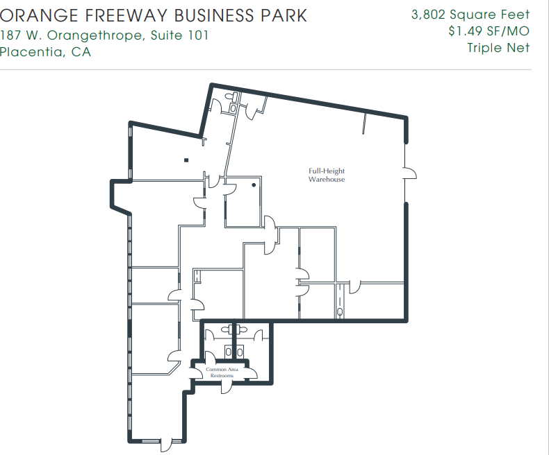 187 W Orangethorpe Ave, Placentia, CA for lease Floor Plan- Image 1 of 1