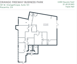 187 W Orangethorpe Ave, Placentia, CA for lease Floor Plan- Image 1 of 1