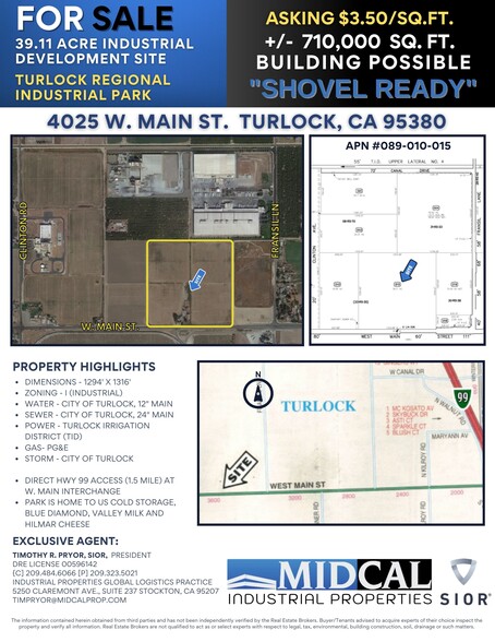 4025 W Main St, Turlock, CA for sale - Aerial - Image 1 of 1