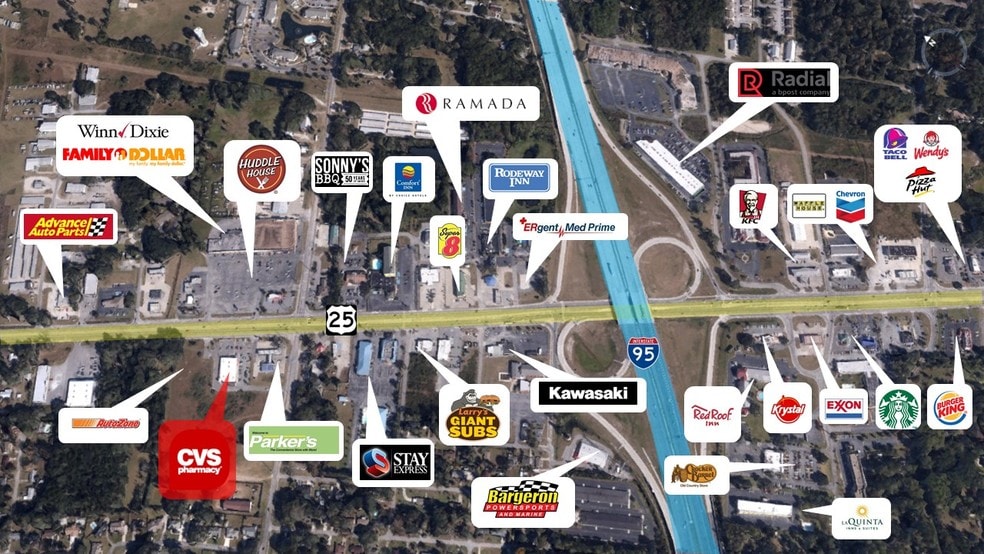 5421 New Jesup Hwy, Brunswick, GA for sale - Aerial - Image 2 of 5