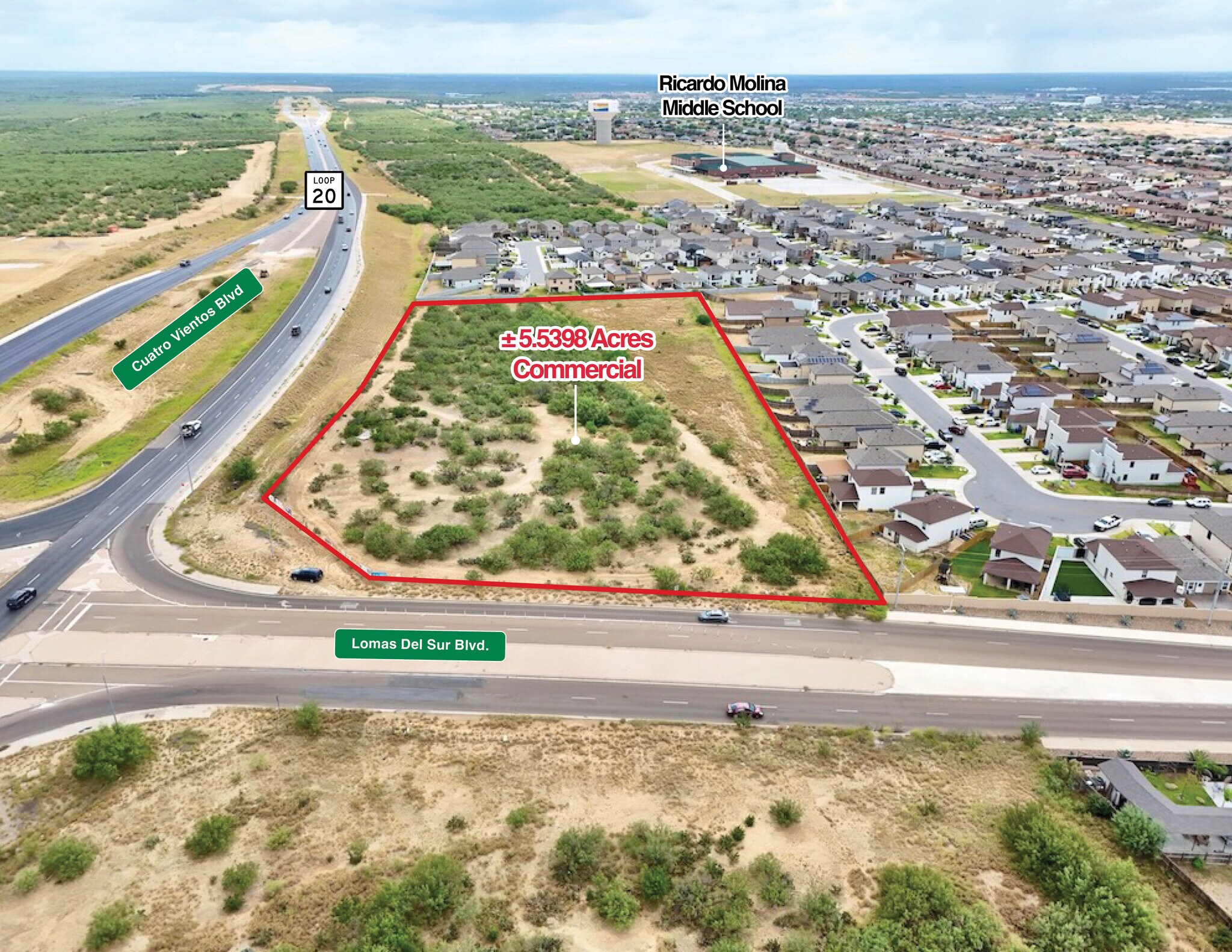 0000 Lomas Del Sur Blvd, Laredo, TX for sale Aerial- Image 1 of 6
