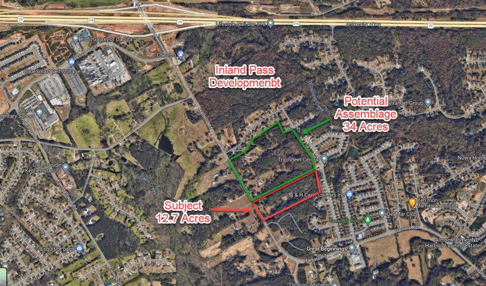 1142 Harbins Rd, Dacula, GA 30019 Dacula 12.75 Acre MixedUse