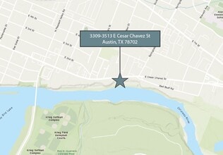 3309-3513 E Cesar Chavez St, Austin, TX - AERIAL  map view