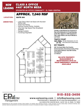 4445 N Mesa St, El Paso, TX for lease Floor Plan- Image 2 of 21