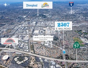 2507 E Ball Rd, Anaheim, CA - AERIAL  map view