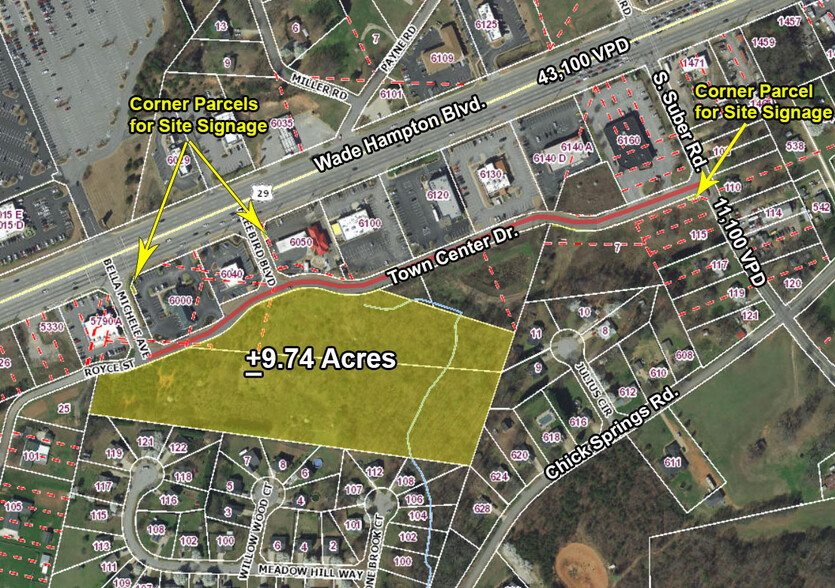 Town Center Dr Taylors  - Tract A & B portfolio of 2 properties for sale on LoopNet.com - Aerial - Image 1 of 9