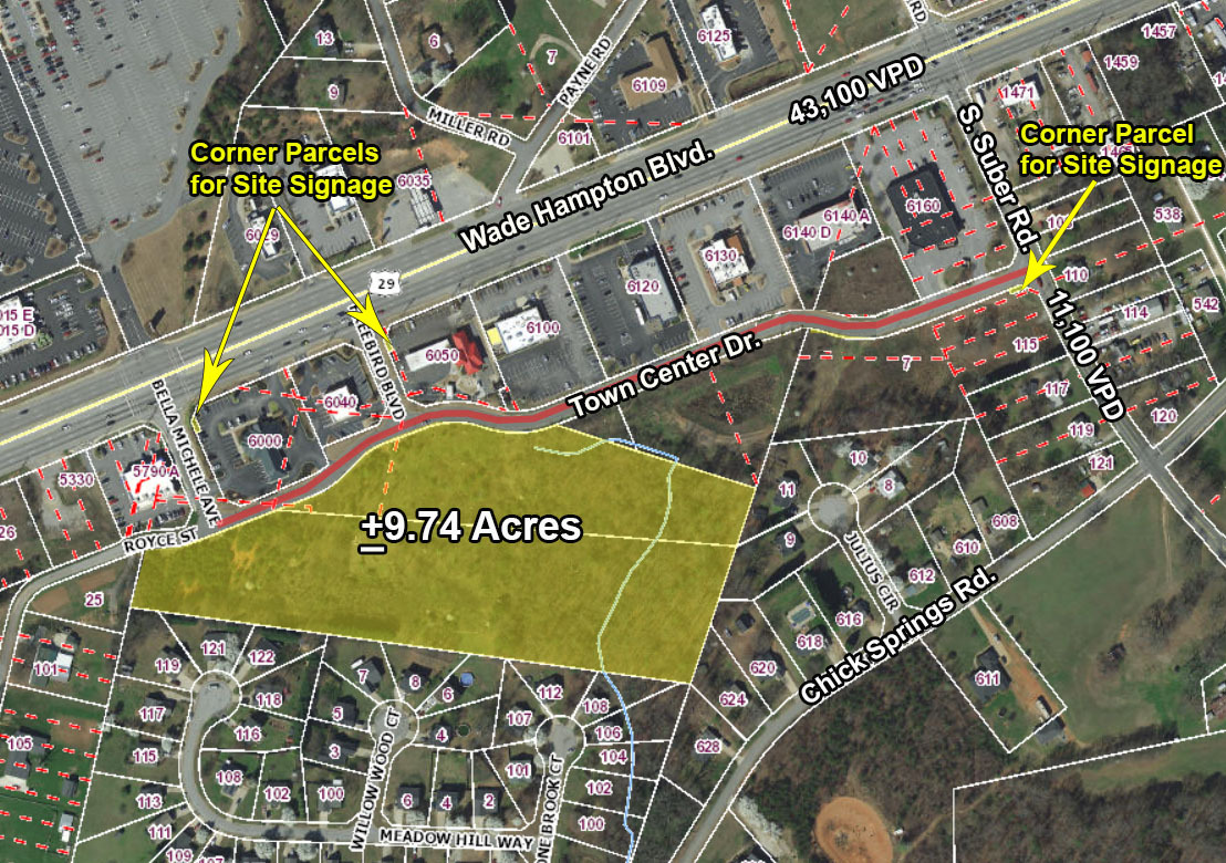 Town Center Dr Taylors  - Tract A & B portfolio of 2 properties for sale on LoopNet.com Aerial- Image 1 of 10