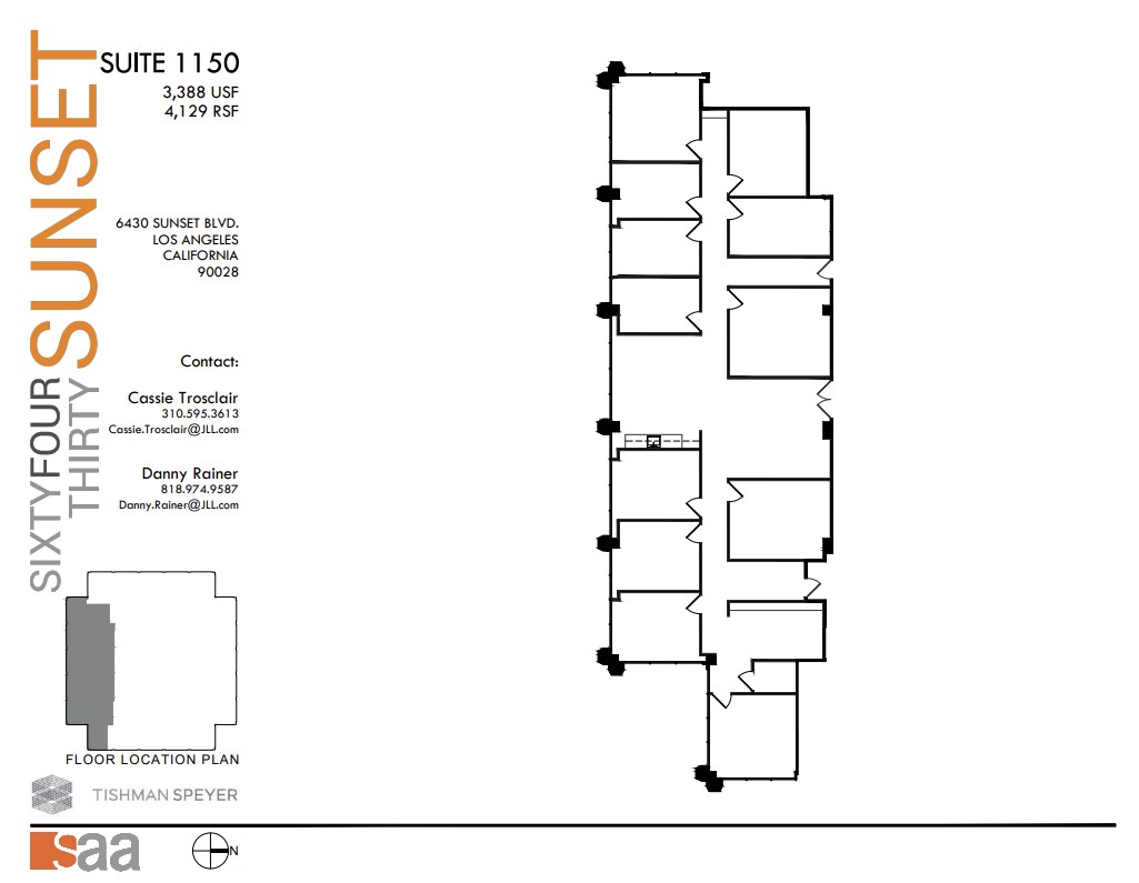 6430 W Sunset Blvd, Los Angeles, CA for lease Floor Plan- Image 1 of 1