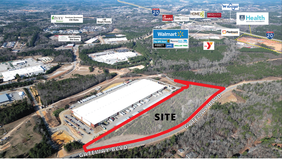 15.79 AC Gateway blvd, Grovetown, GA for sale - Building Photo - Image 1 of 5