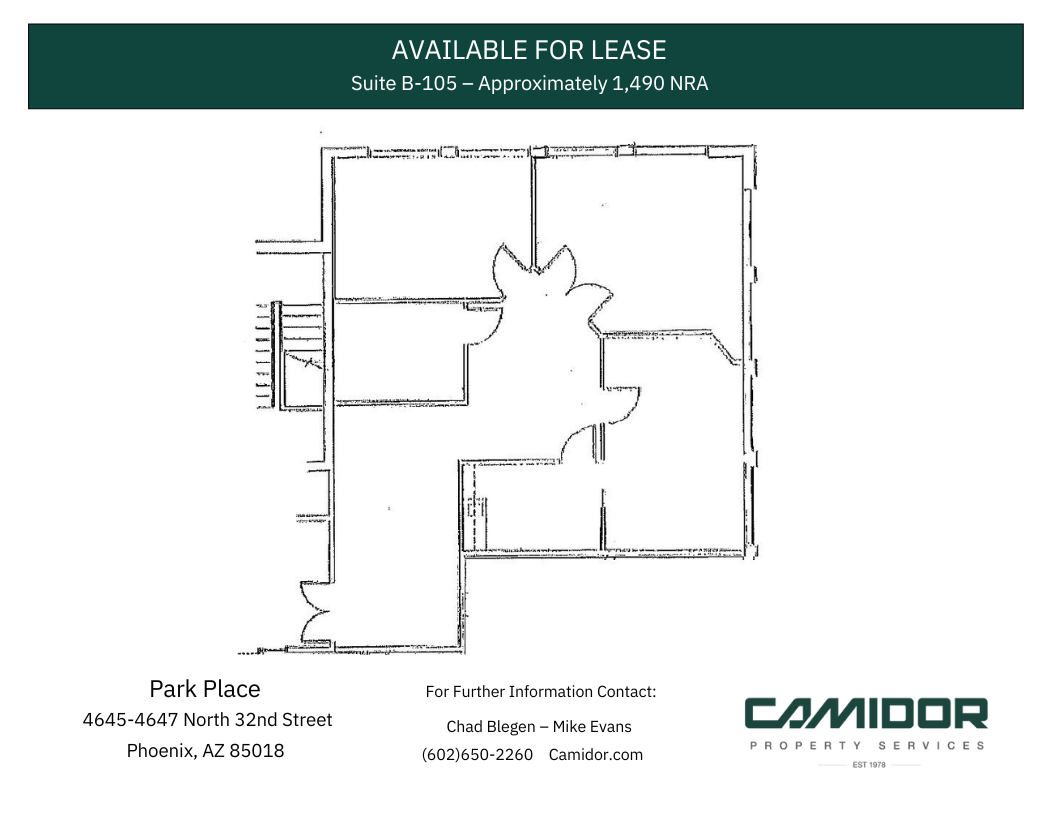 4645-4647 N 32nd St, Phoenix, AZ for lease Floor Plan- Image 1 of 1