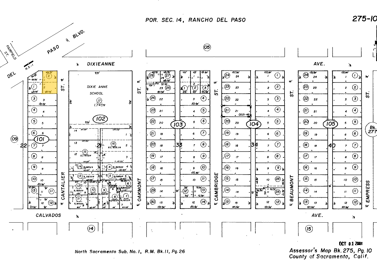 2022-2030 Del Paso Blvd, Sacramento, CA for sale Plat Map- Image 1 of 1