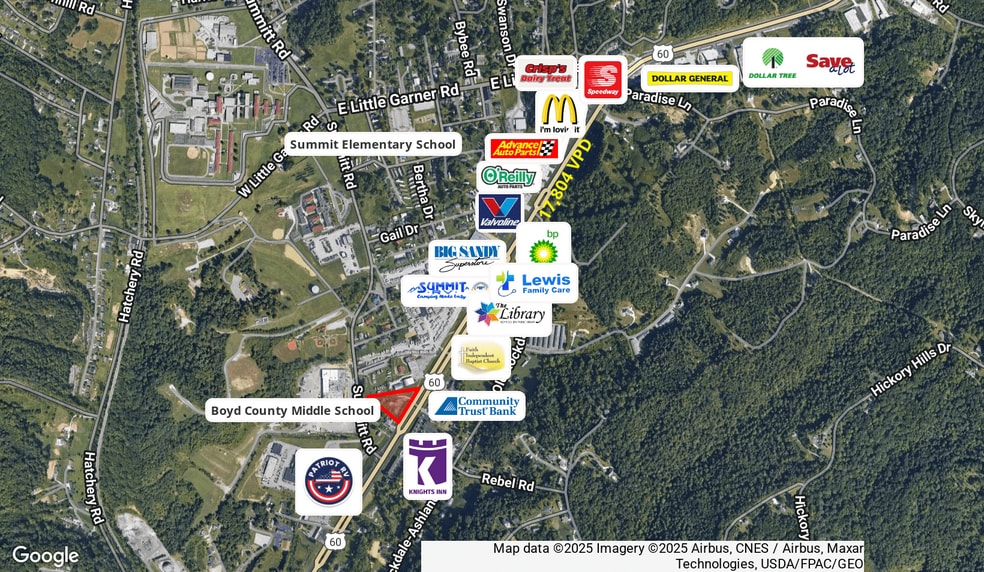 7117 US 60, Ashland, KY for sale - Aerial - Image 2 of 3