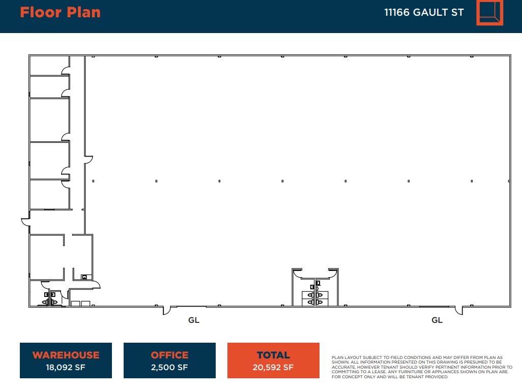 11166 Gault St, North Hollywood, CA for lease Floor Plan- Image 1 of 1