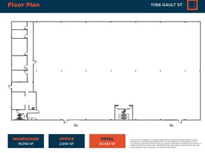 11166 Gault St, North Hollywood, CA for lease Floor Plan- Image 1 of 1