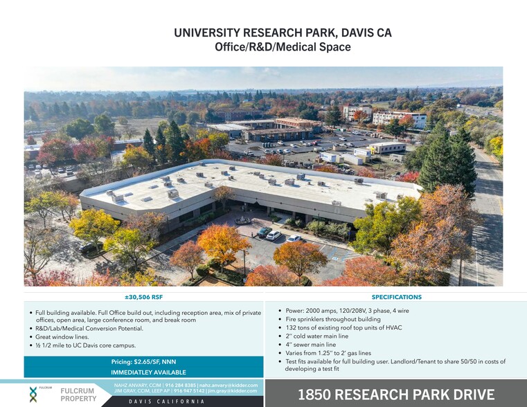 1850 Research Park Dr, Davis, CA for lease - Site Plan - Image 1 of 8