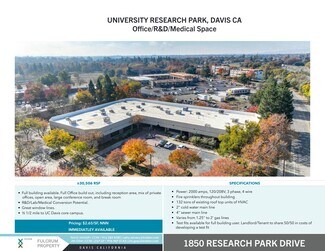 More details for 1850 Research Park Dr, Davis, CA - Office for Lease