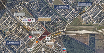 Hard Corner of FM 2920 and Grand Parkway, Tomball, TX - aerial  map view - Image1