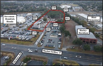 6710 Market St, Wilmington, NC - aerial  map view