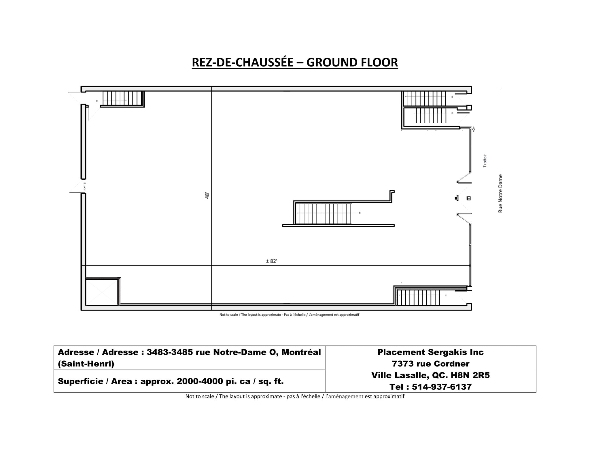 3481-3487 St Notre-Dame O, Montréal, QC for lease Site Plan- Image 1 of 1