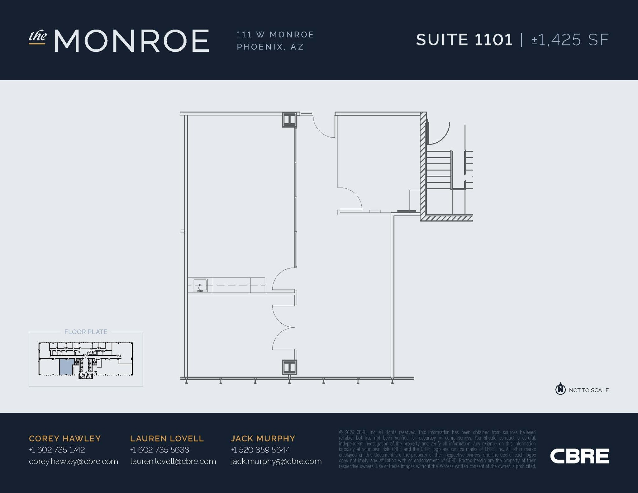111 W Monroe St, Phoenix, AZ for lease Interior Photo- Image 1 of 1