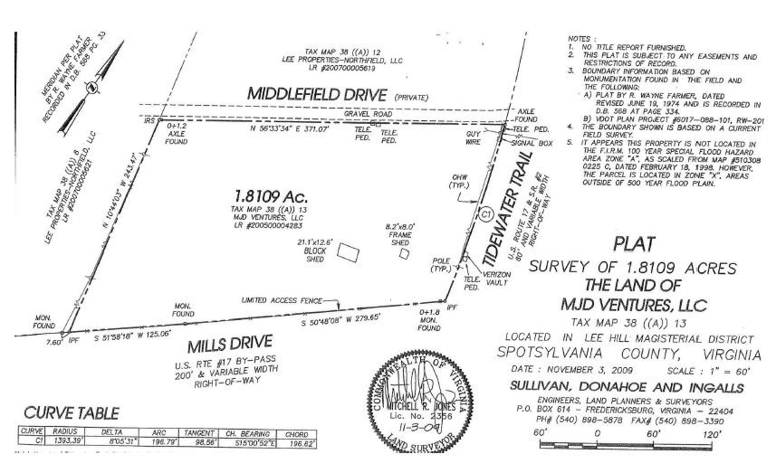 9940 Tidewater Trl, Fredericksburg, VA for sale - Plat Map - Image 2 of 4