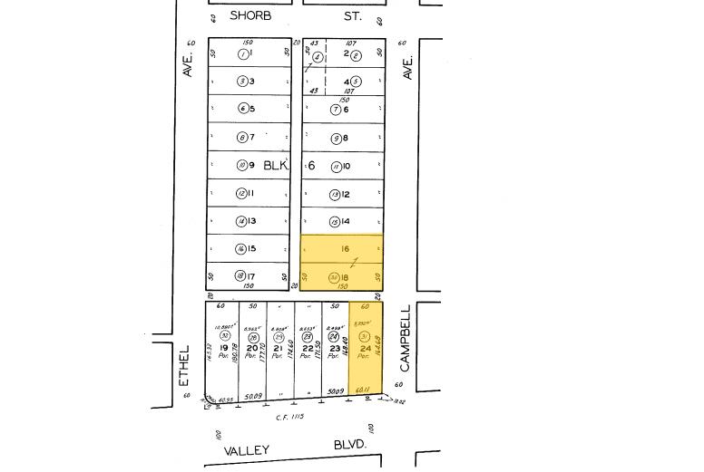 1801 W Valley Blvd, Alhambra, CA for lease - Plat Map - Image 3 of 6