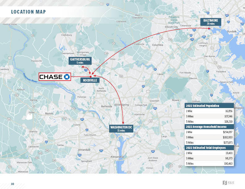 460 Hungerford Dr, Rockville, MD 20850 Chase Bank Rockville, MD